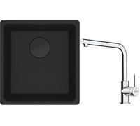 Conjunto fregadero de granito Franke Maris 125.0697.760, grifo de cocina Franke Lina 115.0712.420