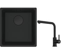 Conjunto fregadero de granito Franke Maris 125.0697.760, grifo de cocina Franke Lina 115.0712.435