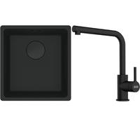 Conjunto fregadero de granito Franke Maris 125.0697.760, grifo de cocina Franke Lina 115.0712.435