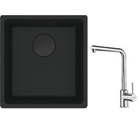 Conjunto fregadero de granito Franke Maris 125.0697.760, grifo de cocina Franke Sirius Side 115.0668.280