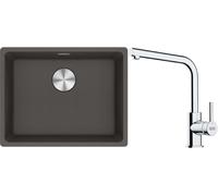 Conjunto fregadero de granito Franke Maris 125.0714.195, grifo de cocina Franke Lina 115.0693.230