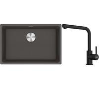 Conjunto fregadero de granito Franke Maris 125.0714.196, grifo de cocina Franke Lina 115.0712.435