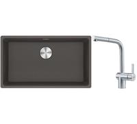 Conjunto fregadero de granito Franke Maris 125.0714.197, grifo de cocina Franke Atlas 115.0521.439