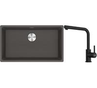 Conjunto fregadero de granito Franke Maris 125.0714.197, grifo de cocina Franke Lina 115.0712.435