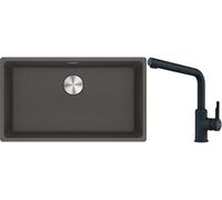 Conjunto fregadero de granito Franke Maris 125.0714.197, grifo de cocina Franke Urban 115.0627.523