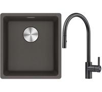 Conjunto fregadero de granito Franke Maris 125.0716.374, grifo de cocina Franke Eos 115.0613.671