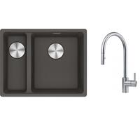 Conjunto fregadero de granito Franke Maris 125.0716.378, grifo de cocina Franke Eos 115.0590.045