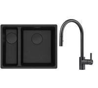 Conjunto fregadero de granito Franke Maris 125.0740.839, grifo de cocina Franke Eos 115.0613.671