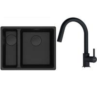 Conjunto fregadero de granito Franke Maris 125.0740.839, grifo de cocina Franke Lina 115.0626.055