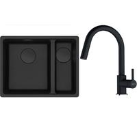 Conjunto fregadero de granito Franke Maris 125.0740.840, grifo de cocina Franke Lina 115.0626.055