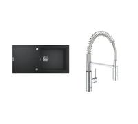 Conjunto fregadero de granito Grohe K400 31641AP0, grifo de cocina Grohe Get 30361000