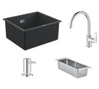 Conjunto fregadero de granito Grohe K700 31653AP0, inserto para escurridor Grohe 40852SD0, 31368001, 40535000
