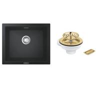 Conjunto fregadero de granito Grohe K700 31654AP0, conjunto de desagüe Grohe 40997GN0
