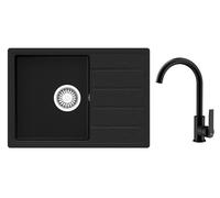 Conjunto fregadero de granito Teka Comfor TQ 115350000, grifo de cocina Teka IN 53915620N