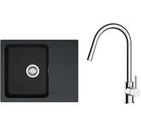 Conjunto fregadero Tectonite Franke Orion 114.0286.441, grifo de cocina Oltens Litla 35204100