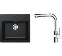 Conjunto fregadero Tectonite Franke Sirius 114.0205.049, grifo de cocina Oltens Myvat 35205100