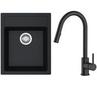 Conjunto fregadero Tectonite Franke Sirius 114.0496.104, grifo de cocina Oltens Litla 35204300