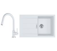 Conjunto fregadero Tectonite Franke Sirius 2.0 143.0612.628, grifo de cocina Franke Lina 115.0626.081