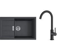 Conjunto fregadero Tectonite Franke Sirius 2.0 143.0618.577, grifo de cocina Oltens Skafta 35206300