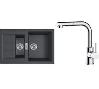 Conjunto fregadero Tectonite Franke Sirius 2.0 143.0618.687, grifo de cocina Oltens Myvat 35205100
