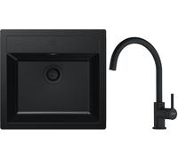 Conjunto fregadero Tectonite Franke Sirius SID 143.0702.425, grifo de cocina Franke Lina 115.0626.019