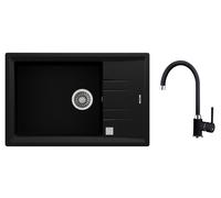 Conjunto fregadero Tegranit Teka Stone 115330038, grifo de cocina Teka SP 995 55995020Q