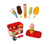 Conjunto Frigo Casdon de tarrina Grande y Helados de Juguete. Incluye sacabolas y 5 Helados. Juego de heladería para niños. Apto Desde 2 años