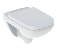 Conjunto Geberit Renova Plan: inodoro suspendido con descarga profunda, sin reborde, con asiento de inodoro, blanco, 500.817.00.1