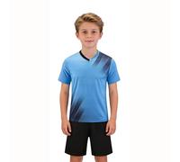 Conjunto genérico de fútbol para niño y hombre, camiseta de partido y entrenamiento, ropa deportiva casual Streetwear, azul celeste, 8 años