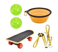 Conjunto genérico de monopatín de tortuga - Juguete educativo reptil con mini tabla | Globo de golosinas Correa ajustable plegable para dragón barbudo Gecko Conejo hámster Loro, PP piel de