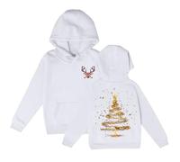 Conjunto genérico de Navidad para niña de 12 años de manga larga con capucha suave estampado navideño lindo suéter alto casual cómodo ocio suéter niño niña ideal para uso diario