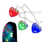 Conjunto genérico de pendientes y collar | retro con carga USB | Pendientes de caída LED luminosos - para cumpleaños, bodas, fiestas, citas, bares, madres, hermanas, Se référer au descriptif