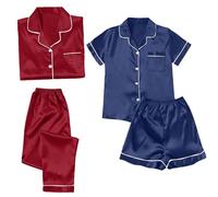 Conjunto genérico de pijama para mujer, pijama de color rosa y niña, pijama básico, limpieza del suelo, 2026, nuevo y cuello en v, BU2, XXL