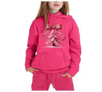 Conjunto genérico de trajes de Navidad con capucha y pantalones de manga larga con estampado de Navidad CuHK para niños(8-9 años)