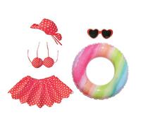 Conjunto genérico para gansos de porche | Disfraz de ganso estacional,Bikini Gafas de sol Sombrero Decoración de jardín Tropical Arte de Césped 58 Cm Exterior Terraza Jardín Fiesta Vacaciones