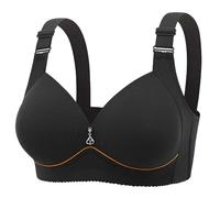 Conjunto genérico para niña adolescente sujetadores de alto apoyo para mujer, correa ajustable, cobertura completa, cómoda, sin armaduras, sin hilos Body y Tonton, Le Noir, 42