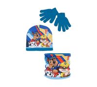 Conjunto gorro, guantes y braga infantil PATRULLA CANINA Azul