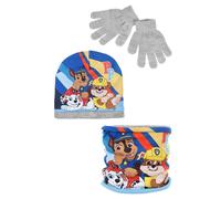Conjunto gorro, guantes y braga infantil PATRULLA CANINA Gris
