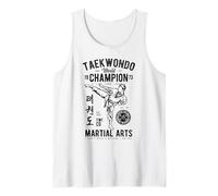 Conjunto gráfico retro de Taekwon-do Camiseta sin Mangas