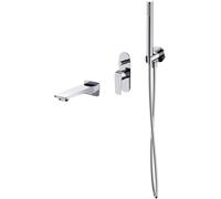 Conjunto grifo de bañera y ducha Cersanit City S951-345, conjunto de ducha Cersanit Inverto S951-708, S951-706