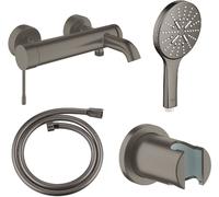 Conjunto grifo de bañera y ducha Grohe Essence 33624AL1, alcachofa de ducha Grohe Rainshower 26574AL0, 27074AL0, 28362A01