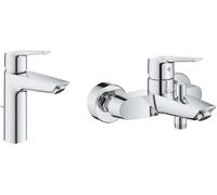 Conjunto grifo de bañera y ducha Grohe Start 24206002, grifo para lavabo Grohe Start 23455002