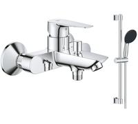 Conjunto grifo de bañera y ducha Grohe Start Edge 24198001, conjunto de ducha Grohe Vitalio Start 27942001