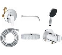 Conjunto grifo de bañera y ducha Grohe Start Flow 29117000, ducha con efecto lluvia Grohe Vitalio Comfort 26695000, 27851000, 26962001, 26397001, 28741002