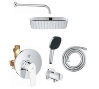 Conjunto grifo de bañera y ducha Grohe Start Flow 29117000, ducha con efecto lluvia Grohe Vitalio Comfort 26695000, 27851000, 26962001, 2639710E, 28741002