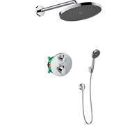 Conjunto grifo de bañera y ducha Hansgrohe Ecostat 15758000, ducha con efecto lluvia Hansgrohe Activera S 28056000, 27413000, 01800180, 27454000