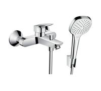 Conjunto grifo de bañera y ducha Hansgrohe Logis 71400000, conjunto de ducha Hansgrohe Croma 26425400