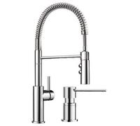 Conjunto grifo de cocina Blanco Catris-S 521476, dispensador de líquidos Blanco Lato 525808
