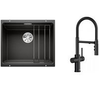 Conjunto grifo de cocina Blanco Catris-S 526707, fregadero de granito Blanco Etagon 500-U 525887