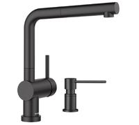 Conjunto grifo de cocina Blanco Linus-S-F 527523, dispensador de líquidos Blanco Lato 525789